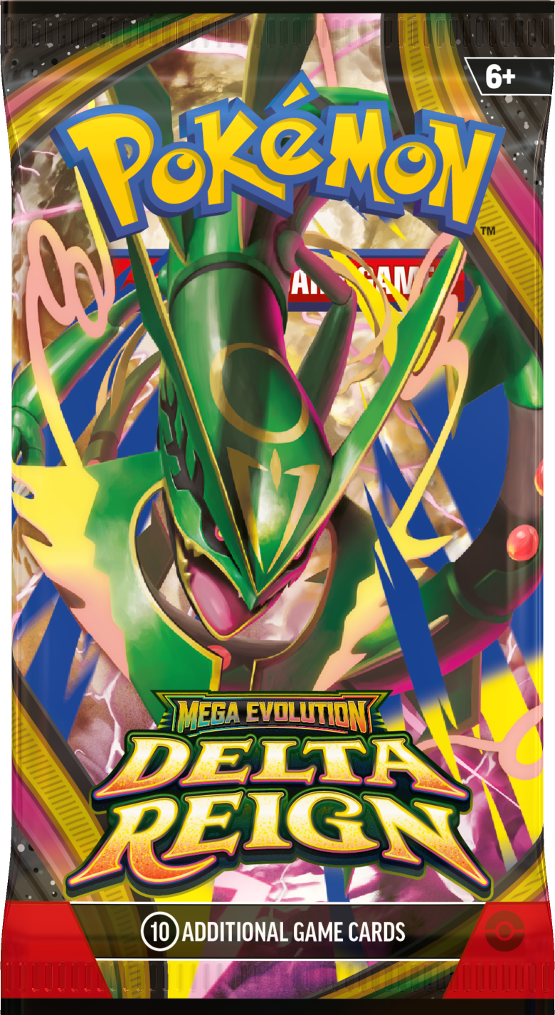 English Delta Reign booster pack featuring Mega Rayquaza